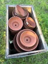 Crate of Misc. Size Flower Pots