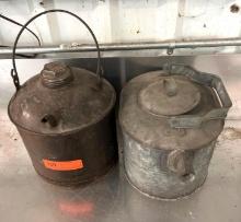 Lot of 2 Vintage Oil Cans, Water Cans, etc.