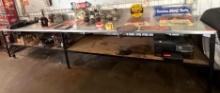 3x16 ft Stainless Steel Top Workbench - Contents not included