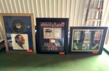 Lot of 3 Framed Music Memorabilia - Howlin Wolf, The Eagles and Bessie Smith