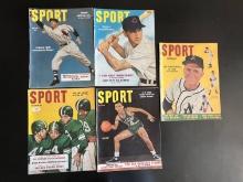 (5) 1953 "Sport" Magazines with Great Covers