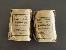 (2) WWII U.S. Army Plaster Bandage Packages