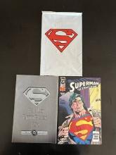 3 Issues Superman #75 Superman in Action Comics 692 & The Adventures of Superman #500 in Polybag