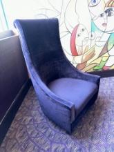 31"�W x 28"�D x 50"�H Purple Fabric High Back Chair