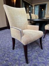 (2) Thayer Coggin 26"W x 21"D x 42"H Decor Fabric Arm Chairs