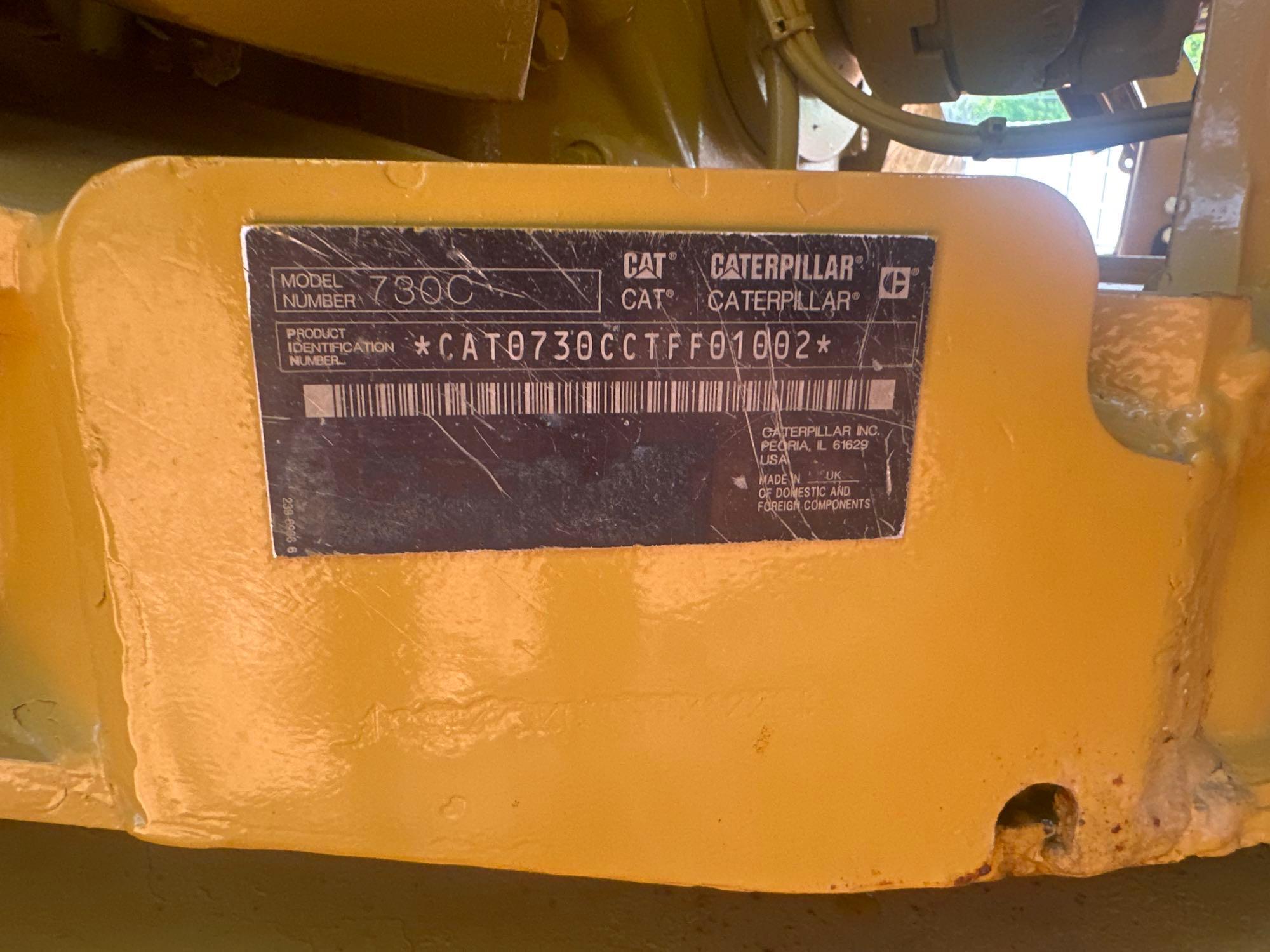 2016 CATERPILLAR 730C 6X6 ARTICULATED DUMP TRUCK