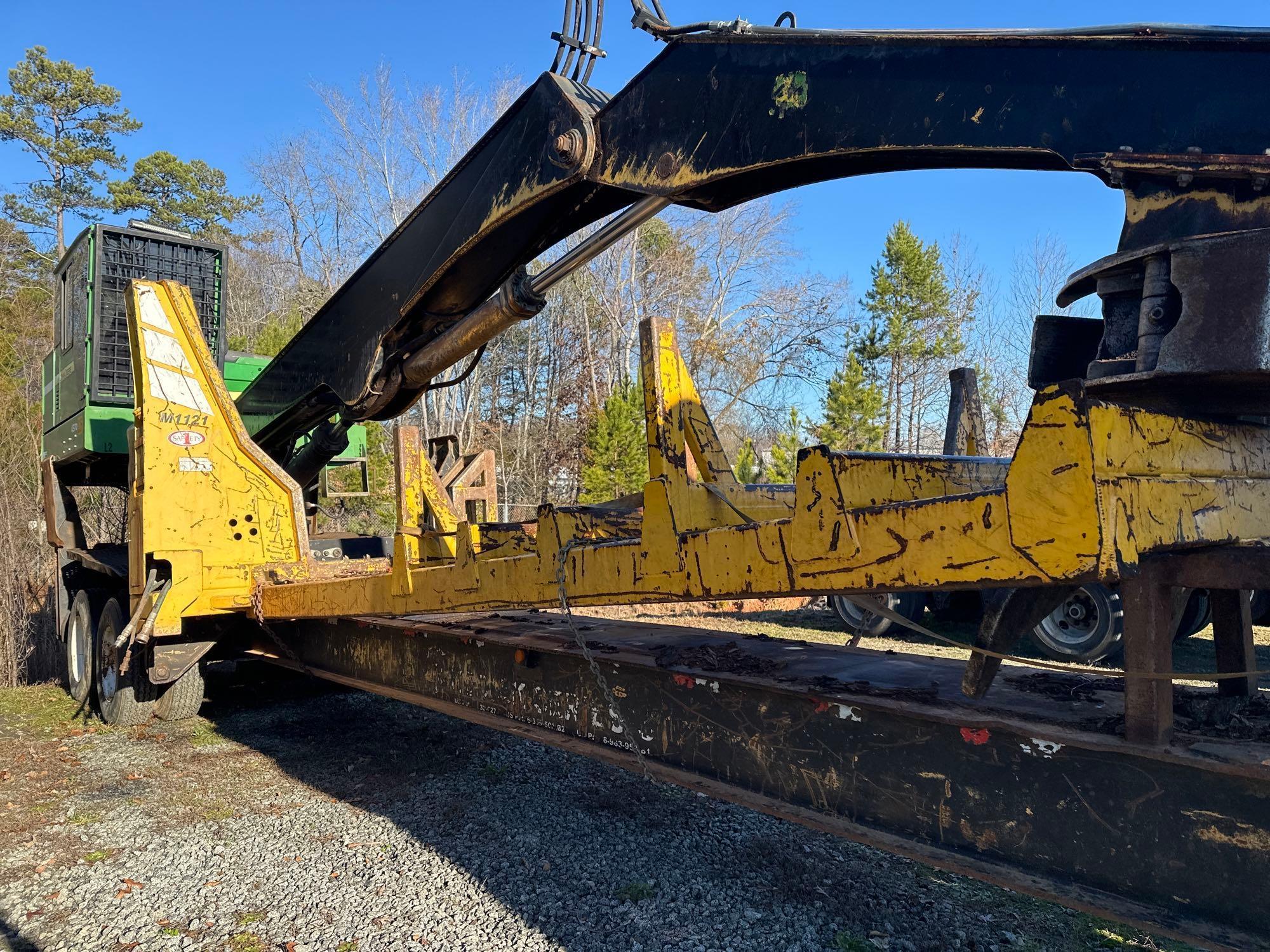 2011 JOHN DEERE 437D TRAILER MOUNTED KNUCKLE BOOM LOG LOADER WITH CSI CUTTING TABLE