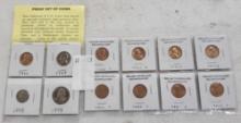Proof Set of Coins & Brilliant Uncirculated Old Lincoln Cent