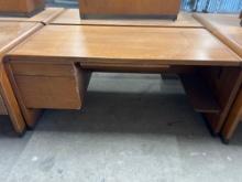 Kimball Heavy Solid Oak Office Desk