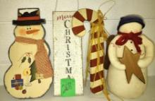 CHRISTMAS DECOR with SLATE SNOWMAN- PICK UP ONLY