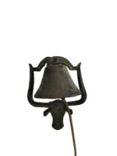 CAST IRON WALL or POST MOUNT COW BELL