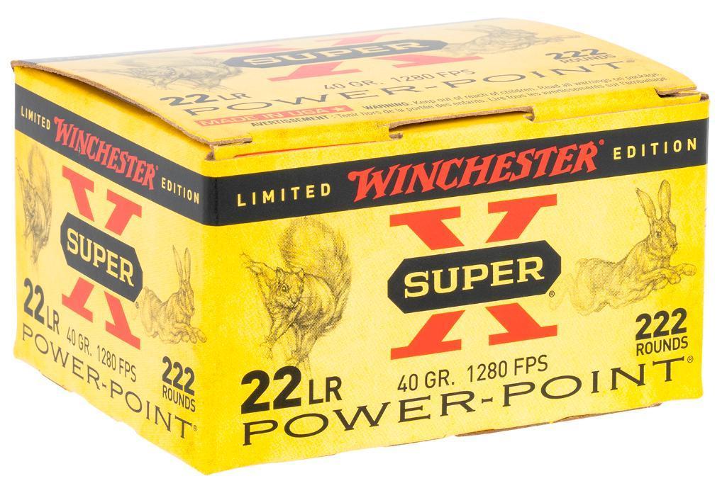 Winchester Ammo X22LRPPB Super X 22 LR 40 gr Plated Hollow Point 222 Box