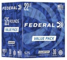 Federal 747 Champion Training Value Pack 22 LR 36 gr Lead Hollow Point LHP 525 Per Box