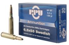 PPU PP6SWS Metric Rifle 6.5x55 Swedish 139 gr Soft Point Boat Tail 20 Per Box