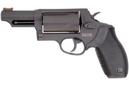 Taurus Judge Revolver - Matte Black | 45 Colt / 410 Ga | 3" Barrel | 5rd | Rubber Grip | Fiber Optic