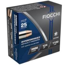 Fiocchi 9XTPC25 Hyperformance Defense 9mm Luger 124 gr Hornady XTP Hollow Point 25 Per Box