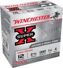 Winchester Ammo X124 Super X Game Load High Brass 12 Gauge 2.75 1 14 oz 1330 fps 4 Shot 25 Bx