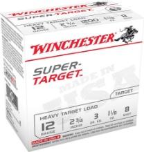 Winchester Ammo TRGT12M8 SuperTarget Heavy Target 12 Gauge 2.75 1 18 oz 1200 fps 8 Shot 25 Bx