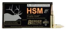 HSM 65CRD130VLD Trophy Gold Extended Range 6.5 Creedmoor 130 gr Berger Hunting VLD Match BHVLDM 20