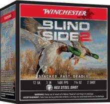 Winchester Ammo XBS1232 Blind Side 2 12 Gauge 3 1 38 oz 1400 fps 2 Shot 25 Bx