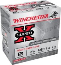 Winchester Ammo XU12SP7 Super X Heavy Game Load 12 Gauge 2.75 1 14 oz 1220 fps 7.5 Shot 25 Bx