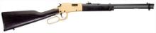 Rossi Rio Bravo Lever Action Rifle - Gold | .22 LR | 18" Barrel | 15rd | Dark Hardwood Stock &
