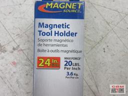 Magnetic Source 07662 24" Magnetic Tool Holder - Max Force: 20LBS. Per inch - Silver & Red Rail