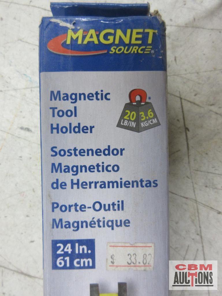 Magnetic Source 07662 24" Magnetic Tool Holder - Max Force: 20LBS. Per inch - Black & Yellow Rail