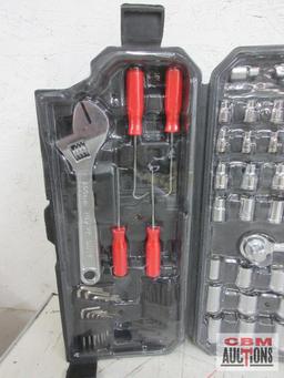 DuraMAx UJ303004W 156 pc Tool Set w/ Molded Storage Case... Contains: 1/4" Dr. 6pt. Socket SAE 5/32"