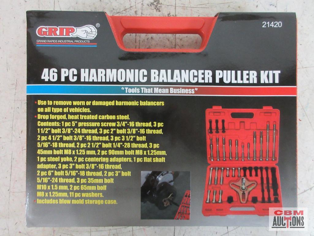 Grip 21420 46pc Harmonic Balancer Puller Kit w/ Storage Case