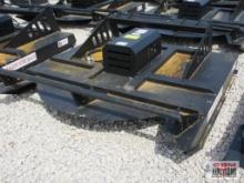JCT 72" Skid Steer Brush Cutter Mower With Hoses & Couplers 6' Wide Deck Built With 7 Gauge Steel.