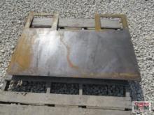 Extreme Heavy Duty 5/16" Weld On Skid Steer Backing Attachment Plate With Guard, Weigh #110 *2