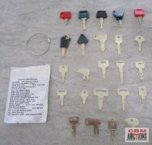 Equipment Key Starter Kit, Fits 100?S Of Models Of Machines. 24...Of The Most Popular Keys Used On