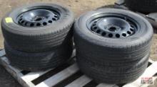 Hankook Optimo H428 195/65 R15 Tires & Wheels off of 2013 Cheverolet Sonic - Set of 4