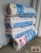 Pink EcoTouch Insulation 105" Batts, R-19 Faced, 2 x 6 Walls, Floors - Set of 4 *I