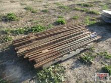 Stack of Steel T Post... 7 piece 6-6" 12 pieces 6' 17 pieces 5-6"