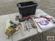 Tote of Drywall Tools/Supplies *ELM