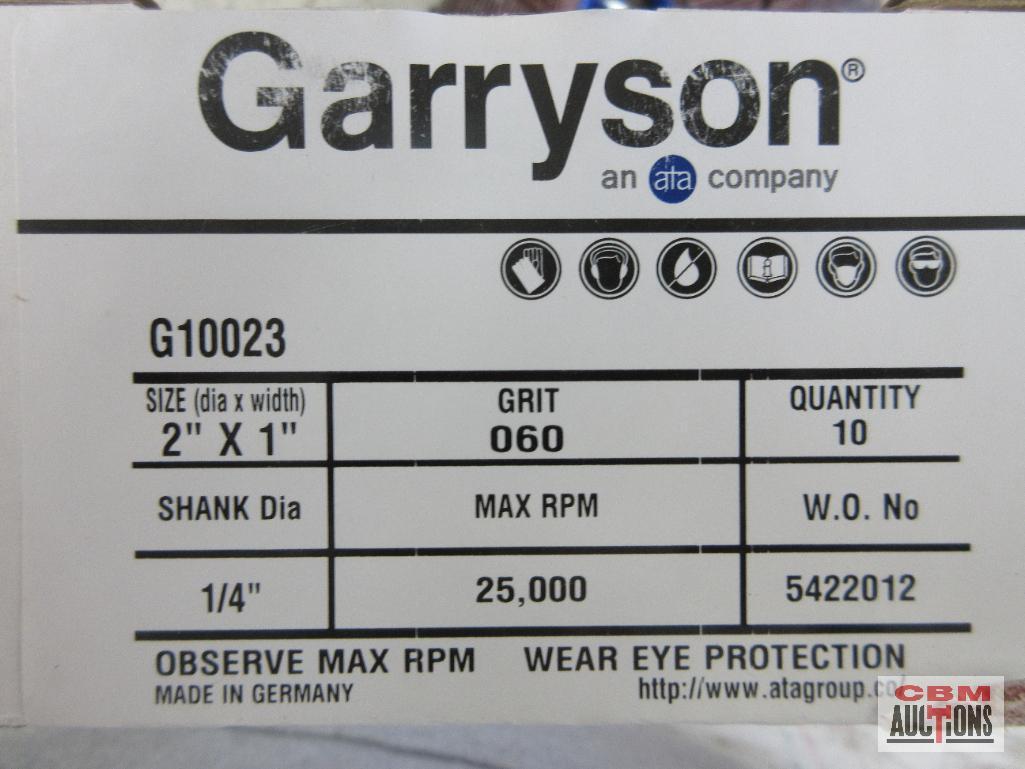 Garryson G10023 2" x 1", 60 Grit Flap Wheel Discs, 1/4" Shank - Qty: 10