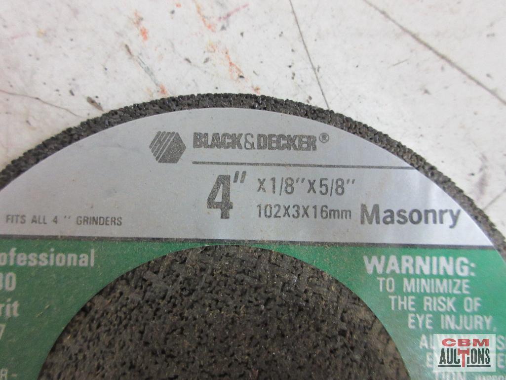 Black & Decker 37106 4" x 1/8" x5/8" Masonry Abrasive Wheels - Set of 10 (+/-)