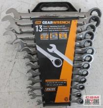 Gearwrench 9312 13pc SAE Ratcheting Wrench Set (1/4" - 1") w/ Storage Rack...