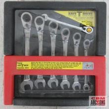 Tanner Tools LLc Safe T Drive 7pc Professional Ratcheting SAE Combination Wrench Set (3/8" - 3/4")