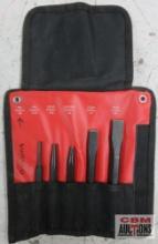 Mayhew 6005 5pc Punch & Chisel Set... 3/16" Pin Punch... 3/16" Solid Punch... 3/8" Center Punch 1/2"