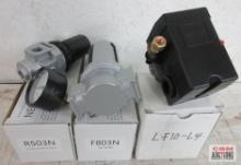 Lefoo LF10-L4 Pressure Control Switch... F803N 3/8" Filter... R503N 3/8" Regulator w/ Gauge