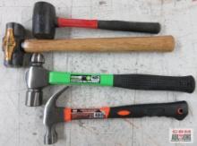 Rubber Mallet IIT33103 16oz Claw Hammer w/ Fiberglass Handle... Grip 41526 32oz Ball Pein Hammer w/