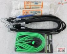 Grip 28443 31" E.P.D.M. Rubber Straps - Set of 5 Grip 28350 25' Elastic Cord w/ Adjustable Hooks...