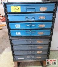 Steel Parts Cabinets...With 8 Pull Out Trays & Contents