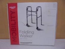 Equate Mobility Folding Walker w/ Wheels