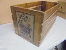 Old Farmer's Almanac Seeds Wooden Crate