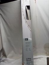 QTY 1 2-Way Mount Shower Rod Expands 50-72” curved