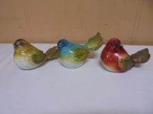 3pc Group of Bird Figurines